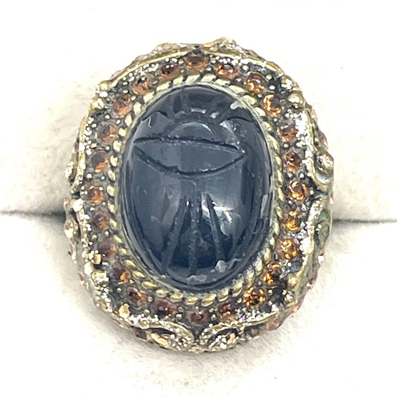 Vintage Heidi Daus Egyptian Revival Scarab Ring